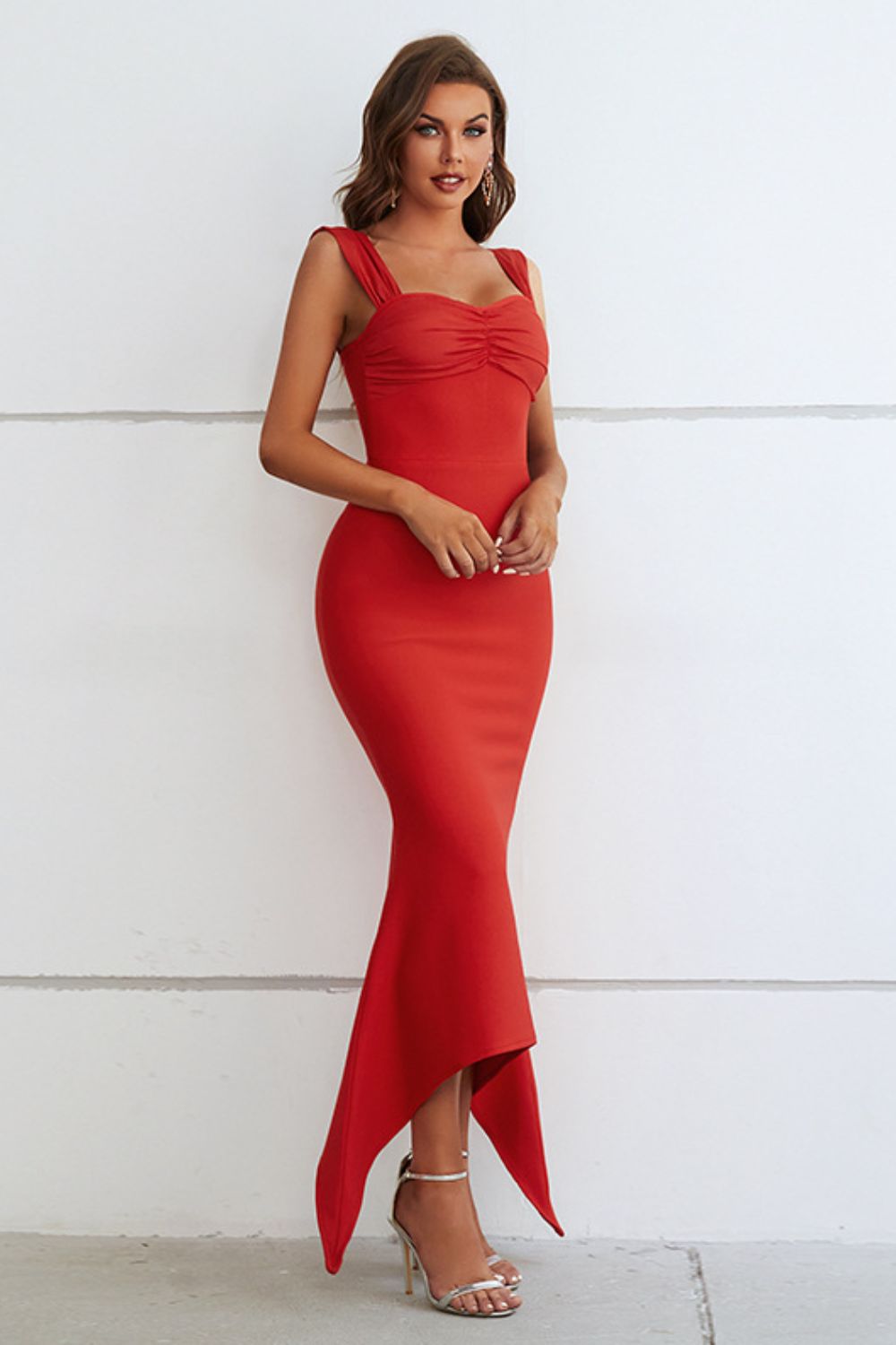 Ruched Sweetheart Mini Dress
