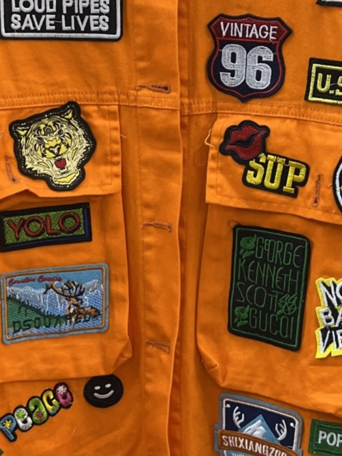 Embroidered Patch Denim Jacket