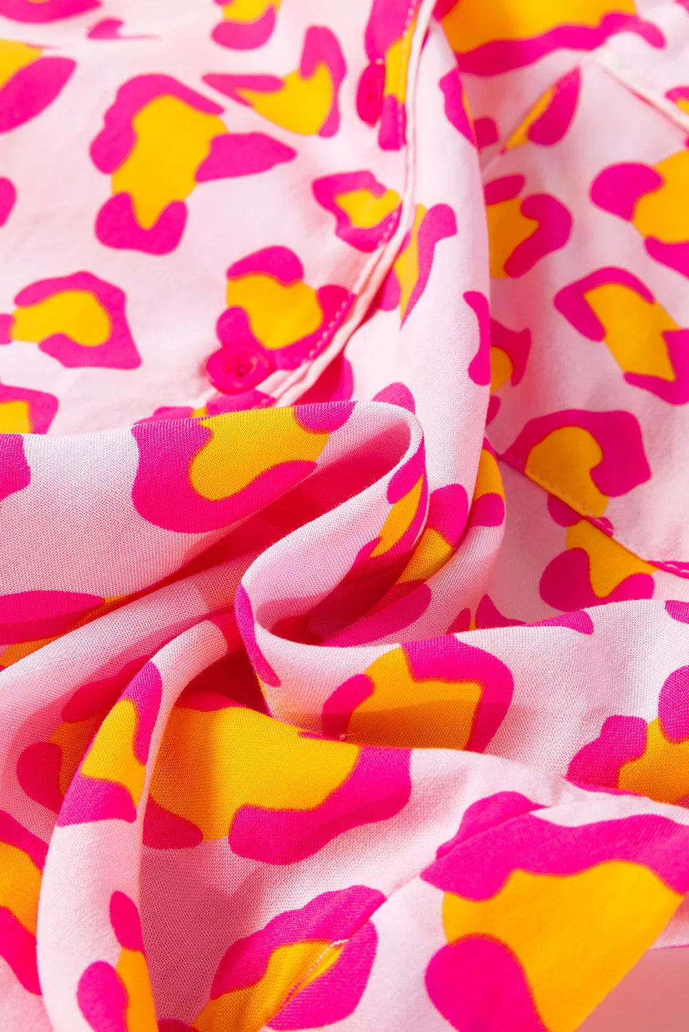 Leopard Print Collared Lounge Set