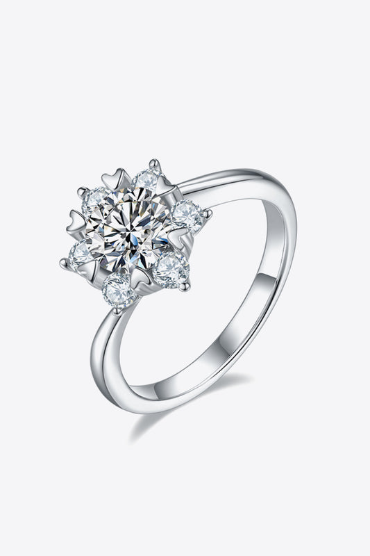 Eternal Glow 1-Carat Moissanite 925 Cluster Ring