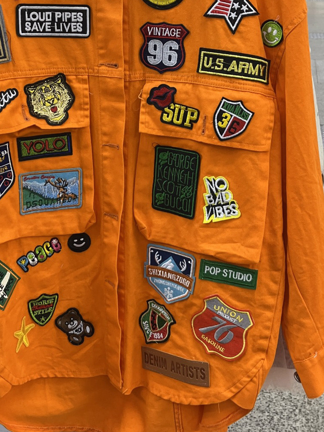 Embroidered Patch Denim Jacket
