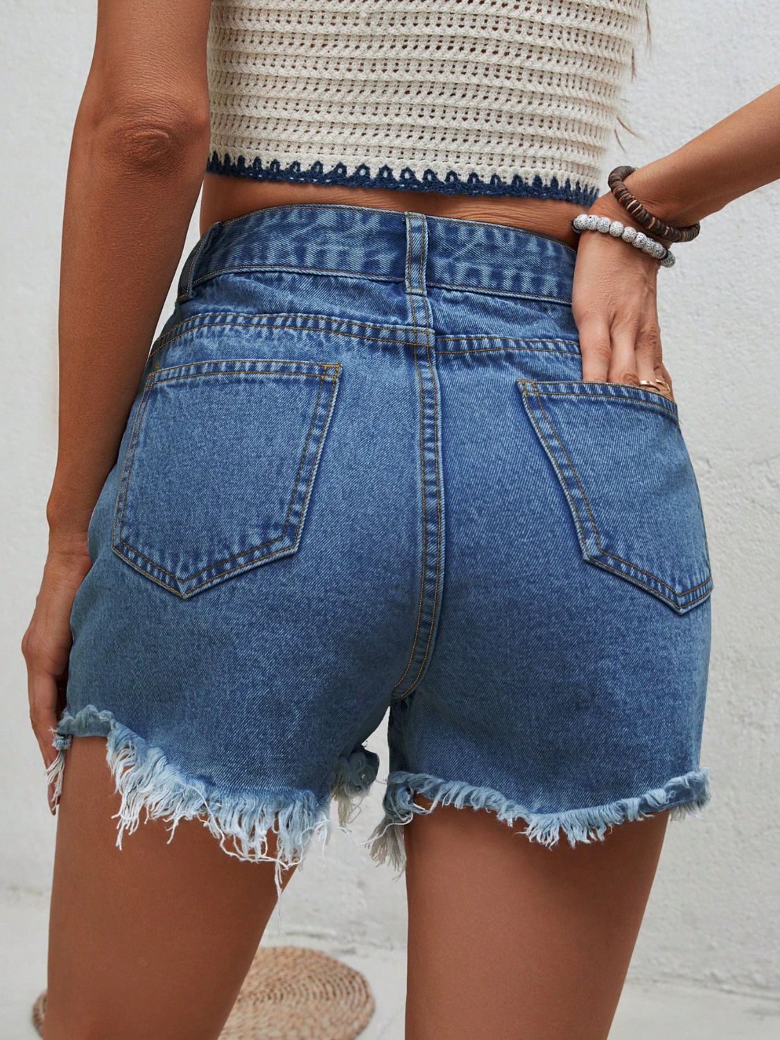 Vintage Frayed Denim Shorts