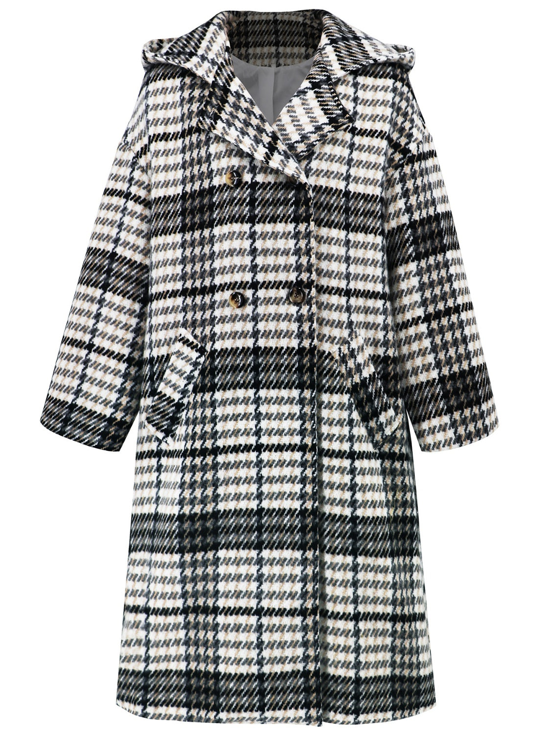 Timeless Plaid Double-Breasted Longline Coat