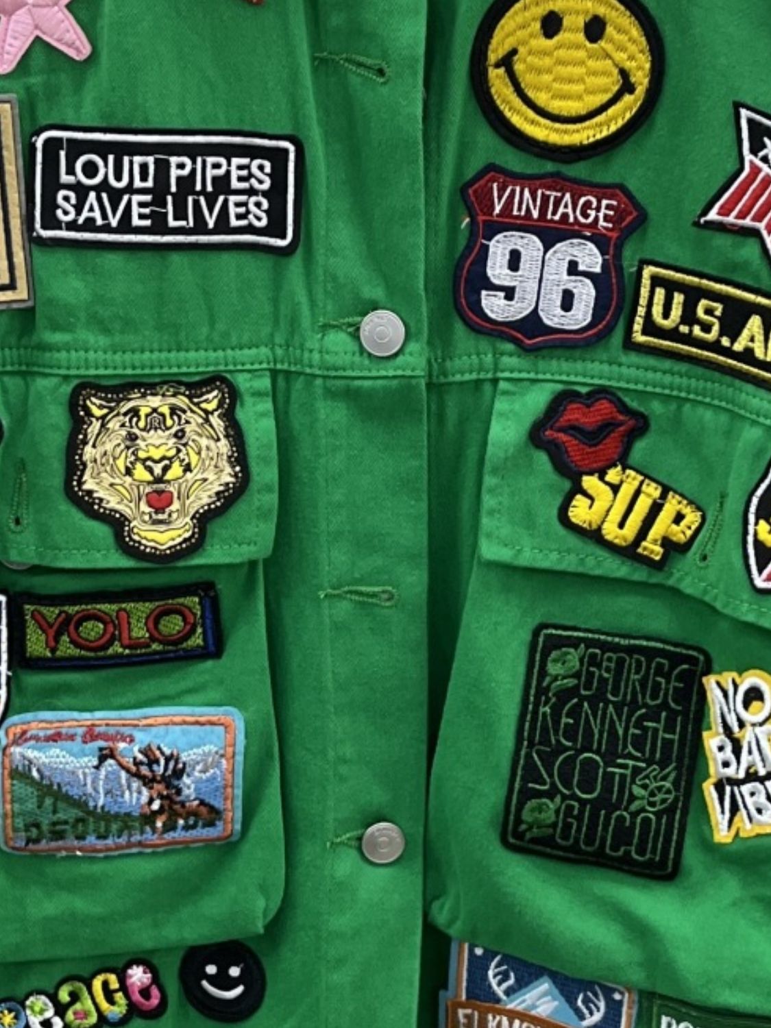 Embroidered Patch Denim Jacket