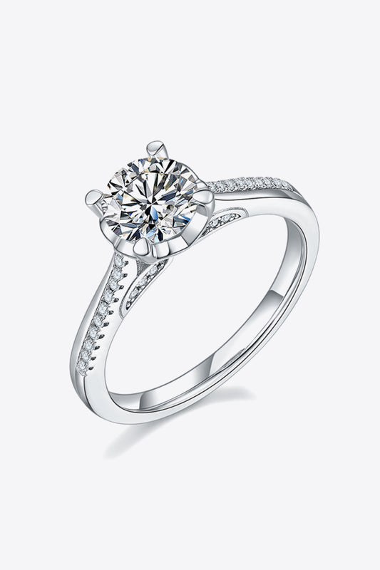 Ethereal 1 Carat Moissanite Side Stone Ring